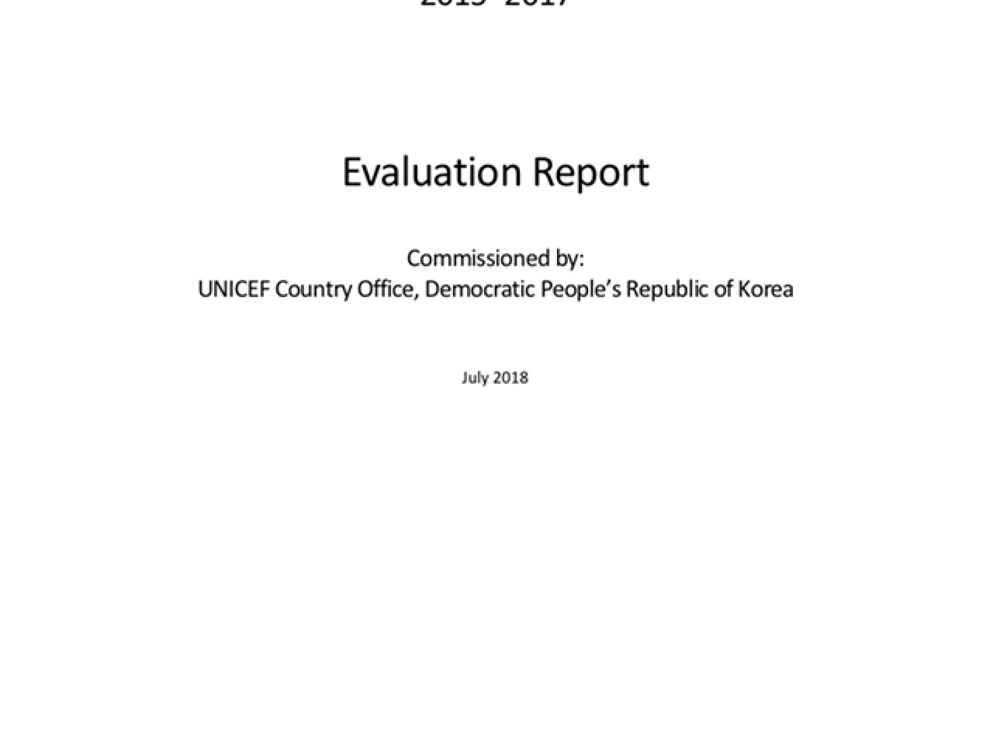 unicef-dprk-evaluation-report